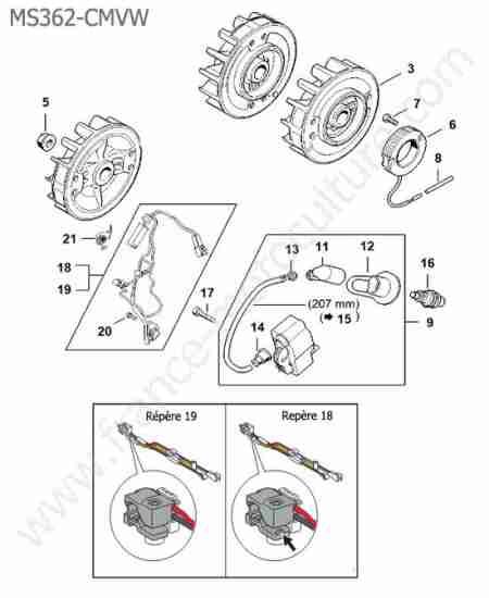 STIHL - MS362-CMVW : Allumage (serie apres 185301286)