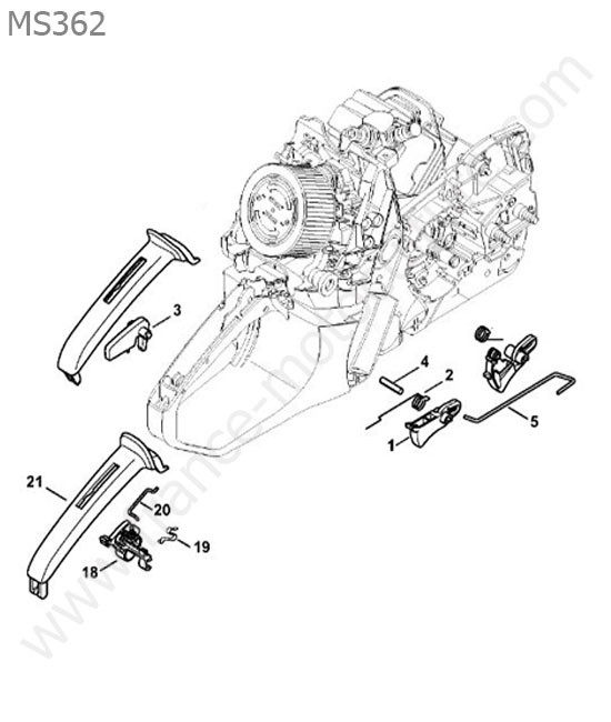 Commande gaz STIHL MS362