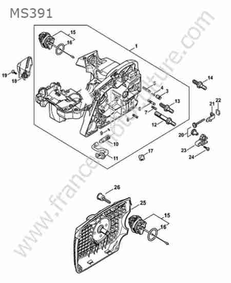 STIHL - MS391 : Carter moteur