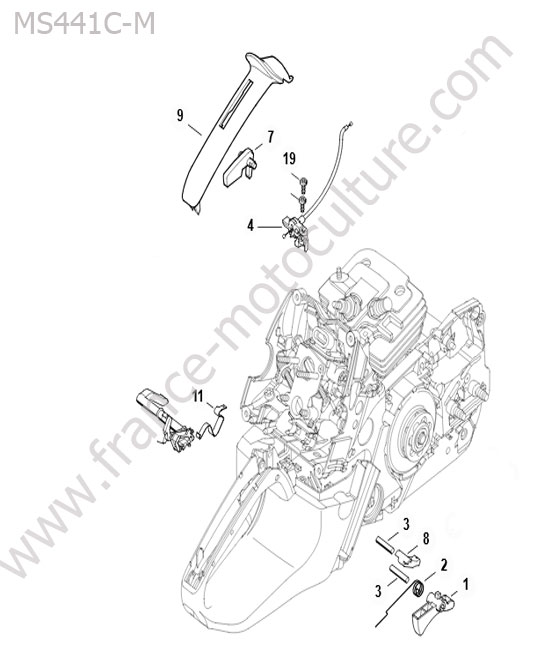 Accelerateur STIHL MS441-CM