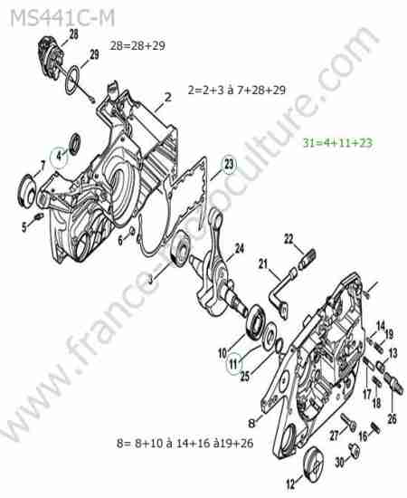 STIHL - MS441-CM : Vilebrequin