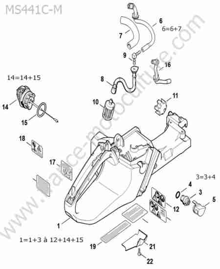 STIHL - MS441-CM : Carter reservoir