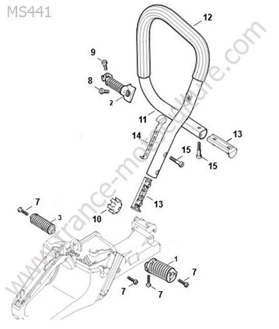 Poignee STIHL MS441