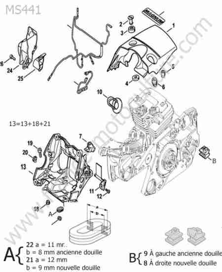 STIHL - MS441 : Capot / carter
