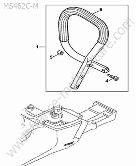 STIHL - MS462-CM : Poignee tubulaire