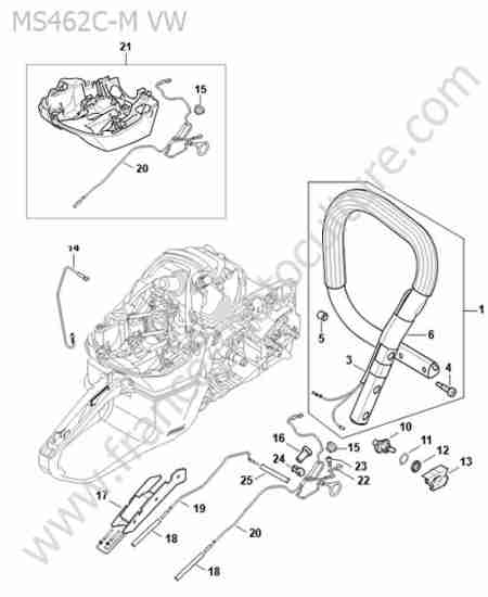 STIHL - MS462-CMVW : Poignee tubulaire chauffante