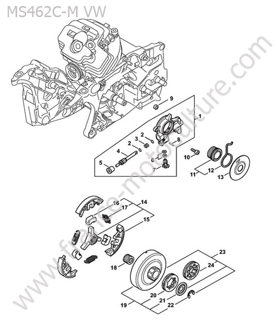 Pompe huile / embrayage STIHL MS462-CMVW