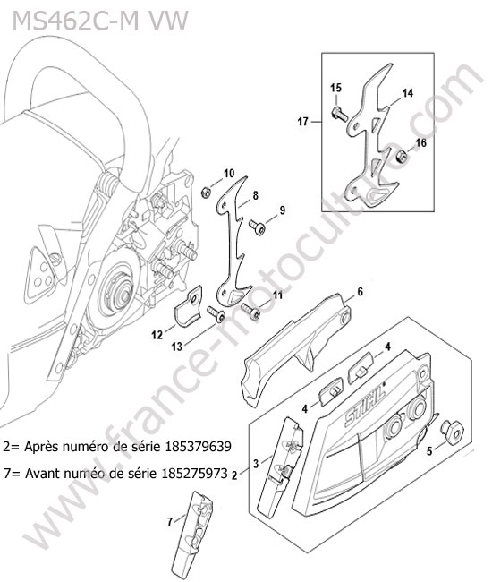 Couvercle pignon STIHL MS462-CMVW