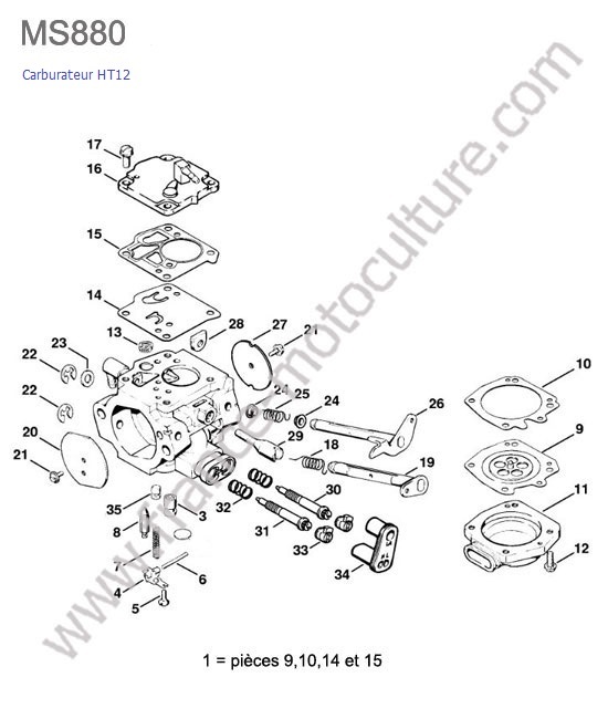 Carburateur ht12 STIHL MS880