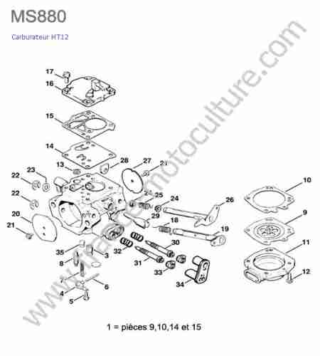 STIHL - MS880 : Carburateur ht12