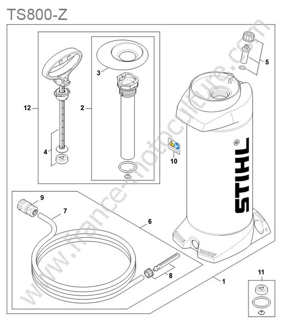 Reservoir eau STIHL TS800-Z