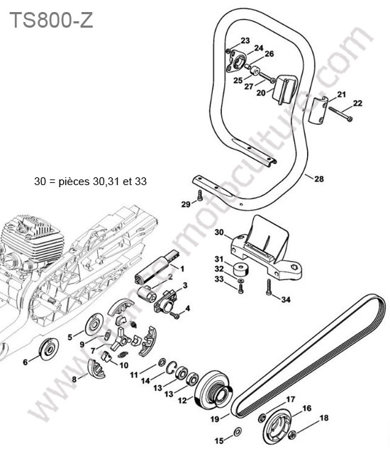 Embrayage STIHL TS800-Z