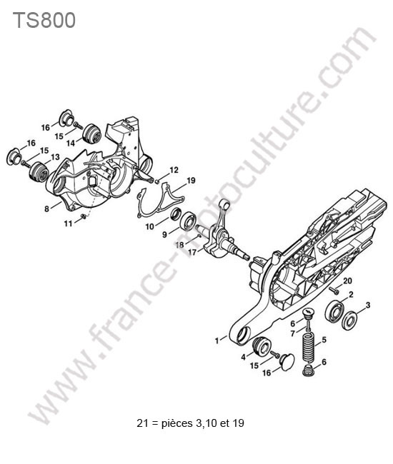 Carter / vilebrequin STIHL TS800