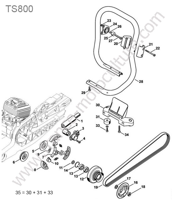 Embrayage STIHL TS800