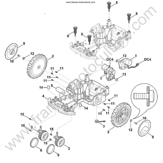 VIKING - MI422 : Moteur - roues