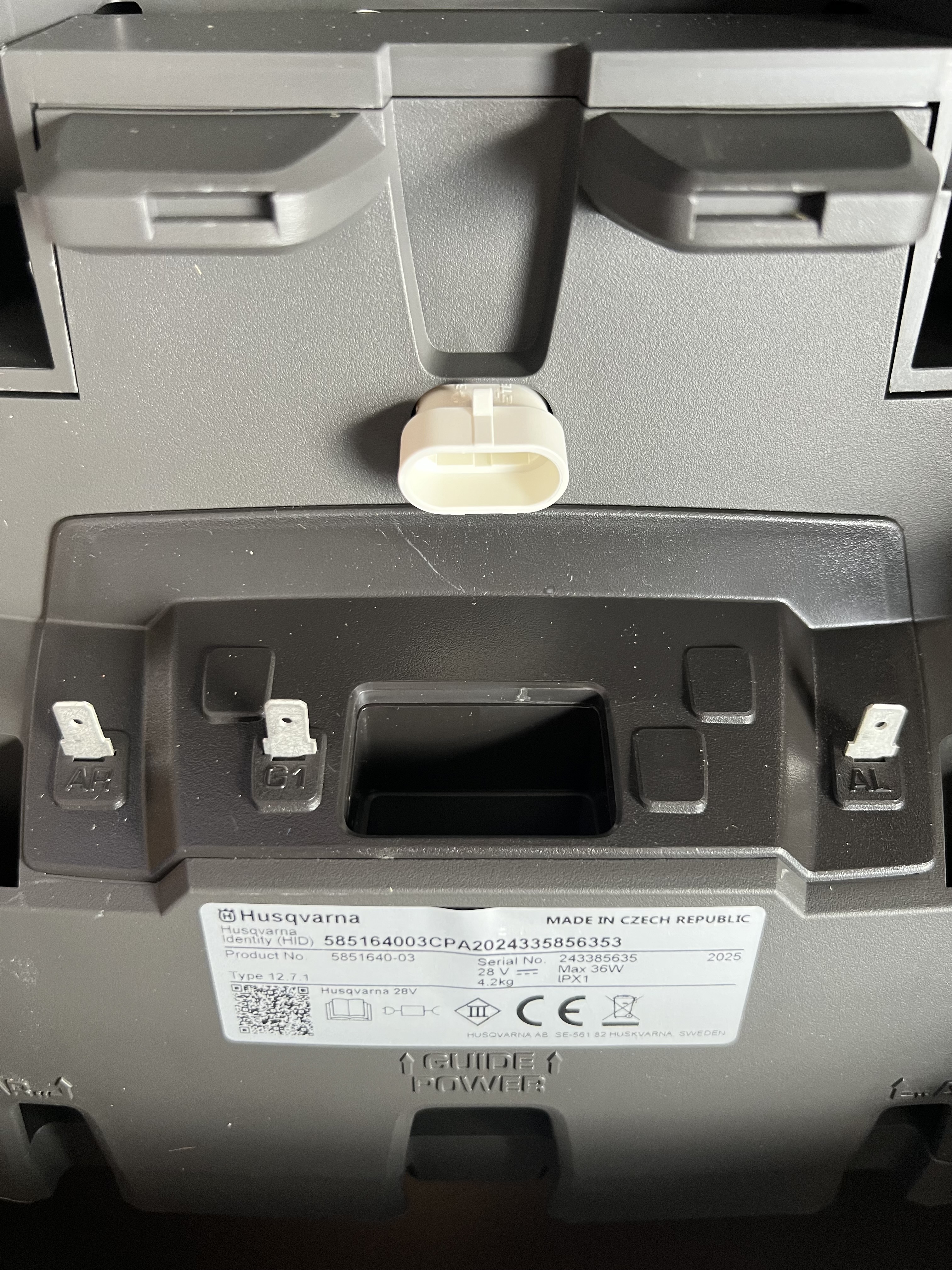 Exemple branchement fil a station de charge