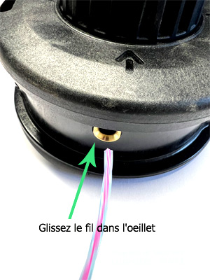 Rechargement fil tête automatique débroussailleuse