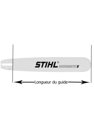Longueur guide chaine