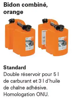 BIDON COMBINE STD 3L/5L ORANGE + BECS VERSEURS
